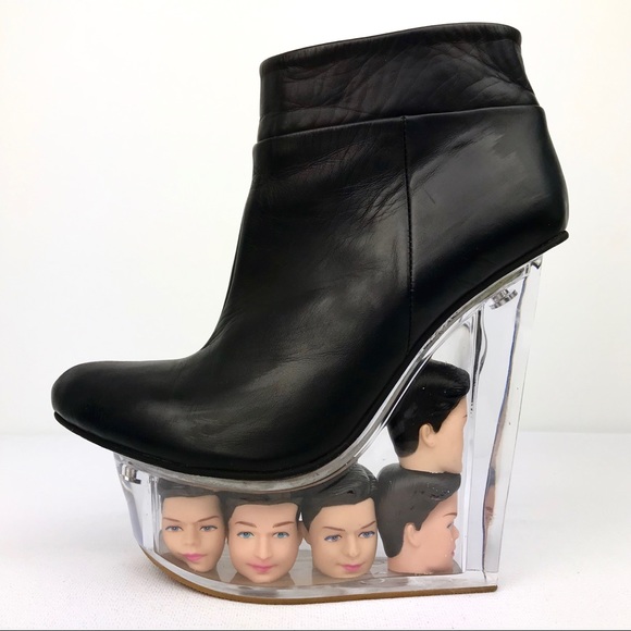 Jeffrey Campbell Shoes - Jeffrey Campbell Black Icy Man Head Lucite Bootie